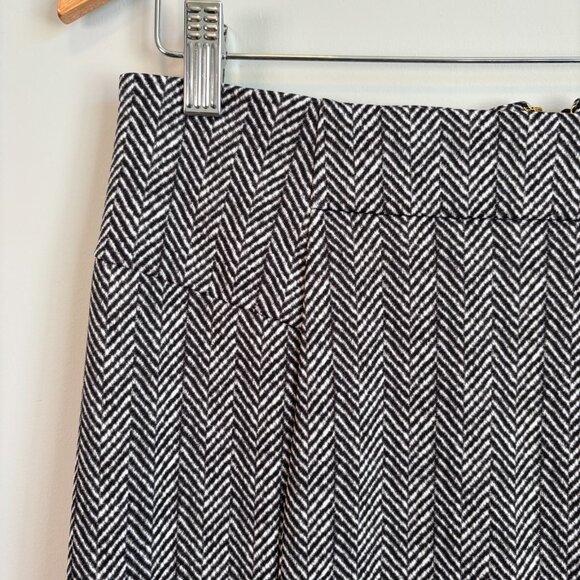 Michael Kors Women's 6 Pencil Skirt Geo Print Gold Zipper Office Chic Corporate - Picture 2 of 10